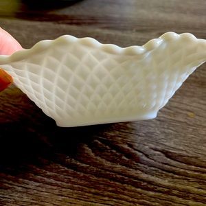 Shallow Milk Glass Dish